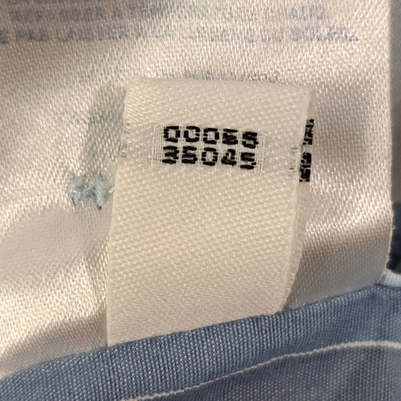 Mens Ted Baker Blue Pink Stripe Buttondown French Cuff Cotton Dress Shirt 4 L - Picture 13 of 15